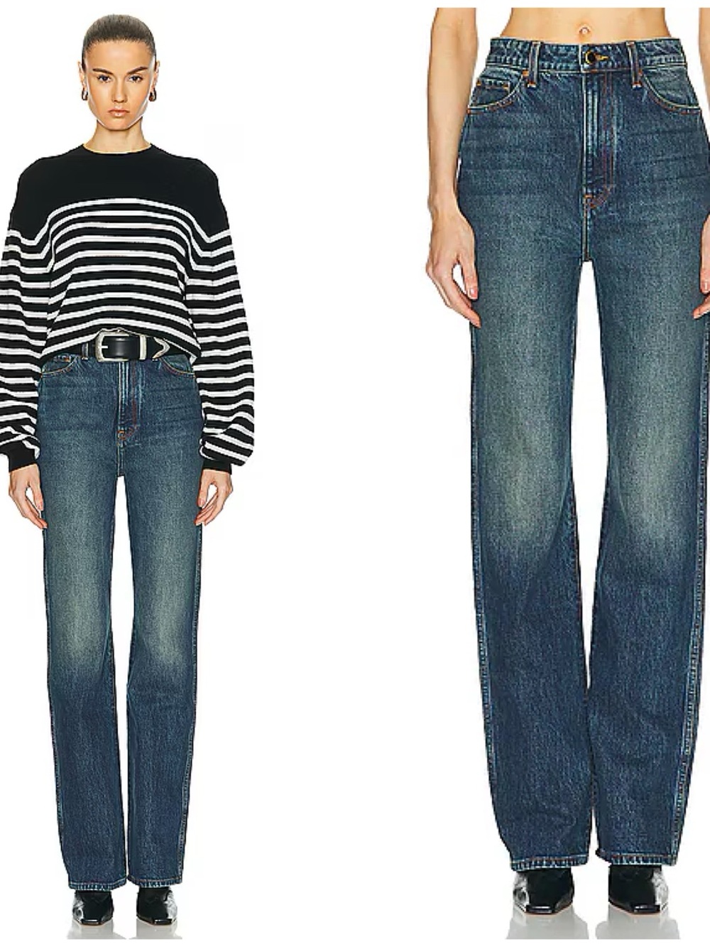 Khaite Danielle Straight Leg Denim Jeans in Stinson Size Women’s 26